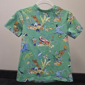 Ralph Lauren Green Ocean Print Kids Tee